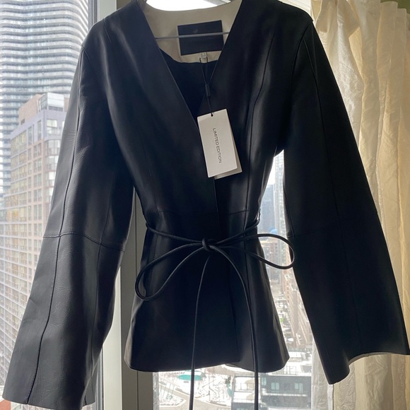 Massimo dutti [Limited edition] Nappa leather Jacket with drawstrings - Picture 2 of 3